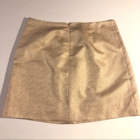 J.Crew Gold Shimmer Mini Skirt 10 - Picture 5 of 10